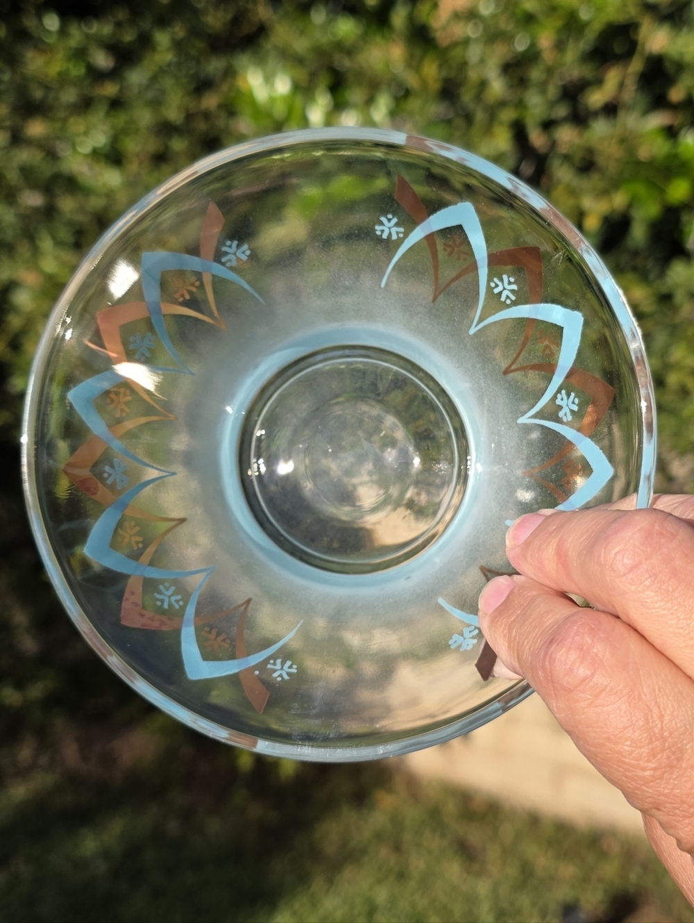 MCM Anchor Hocking Blendo Atomic "Happy Hour" Chip & Dip Set - Turquois - Picture 12 of 15